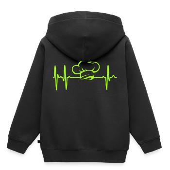 Koch Hobby Kochmütze Kochkunst Leidenschaft Arbeit - Kinder Premium Organic Hoodie - Schwarz - Hinten - AI Model Kid Male (0cm)
