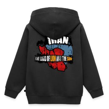 Iran. Tehran - Kids Premium Organic Hoodie - black - Back - AI Model Kid Male (0cm)
