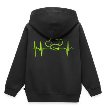 Koch Hobby Kochmütze Kochkunst Leidenschaft Arbeit - Kinder Premium Organic Hoodie - Schwarz - Hinten - AI Model Kid Male (0cm)