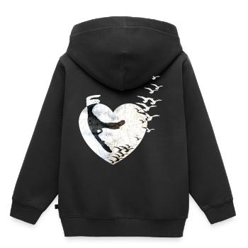 J'aime Sylt - Sweat Premium à capuche enfant bio - noir - Dos - AI Model Kid Male (0cm)