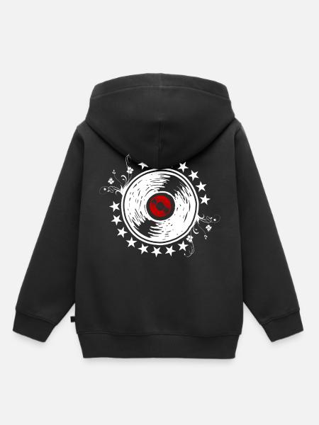 Musik CD - Kinder Premium Organic Hoodie - Schwarz