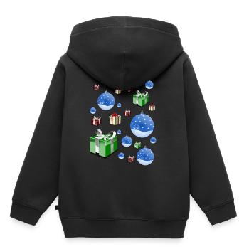 Weihnachten - Kinder Premium Organic Hoodie - Schwarz - Hinten - AI Model Kid Male (0cm)