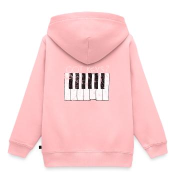Musik Musiker Kopfhörer Geschenkidee - Kinder Premium Organic Hoodie - Rosa - Hinten - AI Model Kid Female (0cm)