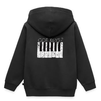 Musik Musiker Kopfhörer Geschenkidee - Kinder Premium Organic Hoodie - Schwarz - Hinten - AI Model Kid Male (0cm)