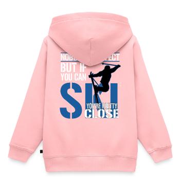 ski - Sweat Premium à capuche enfant bio - rose - Dos - AI Model Kid Female (0cm)