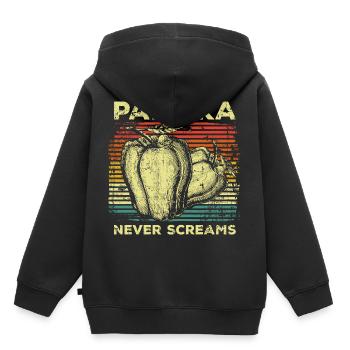Veganer Paprika - Kinder Premium Organic Hoodie - Schwarz - Hinten - AI Model Kid Male (0cm)