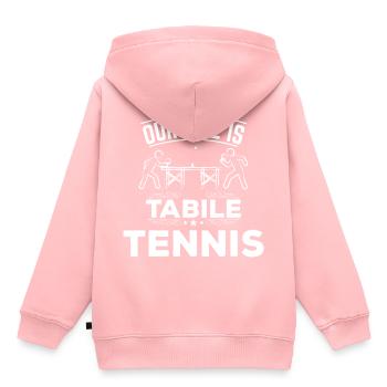 Tischtennis Table tennis - Kinder Premium Organic Hoodie - Rosa - Hinten - AI Model Kid Female (0cm)