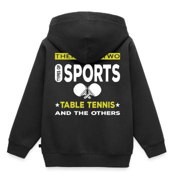 Table tennis table tennis - Kids Premium Organic Hoodie - black - Back - AI Model Kid Male (0cm)