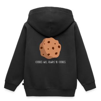 les cookies veulent toujours être des cookies - Sweat Premium à capuche enfant bio - noir - Dos - AI Model Kid Male (0cm)