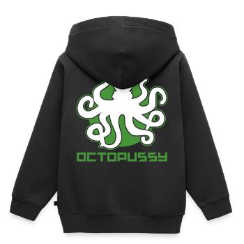 Oktopus - Kinder Premium Organic Hoodie - Schwarz - Hinten - AI Model Kid Male (0cm)