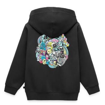 Graffiti Stadt - Kinder Premium Organic Hoodie - Schwarz - Hinten - AI Model Kid Male (0cm)