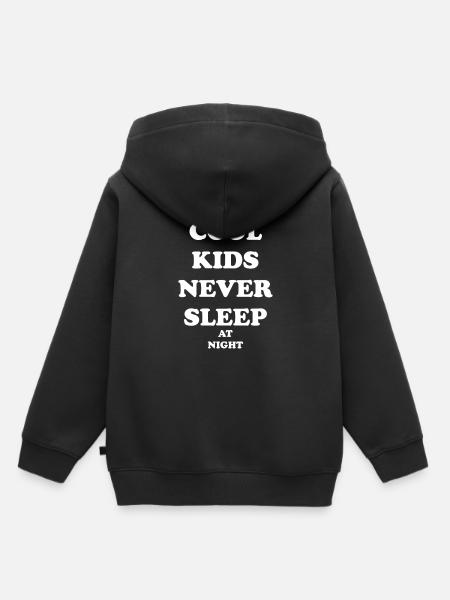 Enfants cool enfants cool ne jamais dormir mère fièrement - Sweat Premium à capuche enfant bio - noir