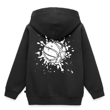 Basketball dribbler le sport américain de basket-ball - Sweat Premium à capuche enfant bio - noir - Dos - AI Model Kid Male (0cm)