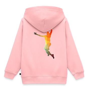 Basketball basketball équipe de basketball sport - Sweat Premium à capuche enfant bio - rose - Dos - AI Model Kid Female (0cm)