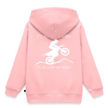 it s not just a hobby Motocross passion - Kinder Premium Organic Hoodie - Rosa - Hinten - AI Model Kid Female (0cm)
