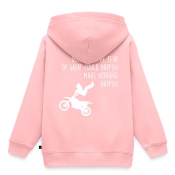 Motocross fear - Kids Premium Organic Hoodie - rose - Back - AI Model Kid Female (0cm)