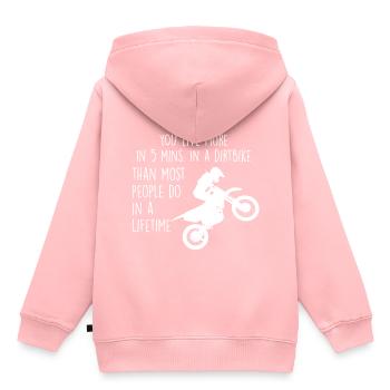 You live more motocross motosport - Kinder Premium Organic Hoodie - Rosa - Hinten - AI Model Kid Female (0cm)