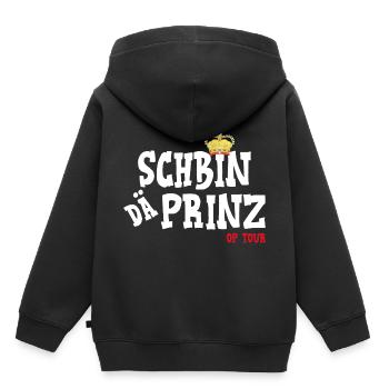 Koeln Schbin dae Prinz op Tour - Kinder Premium Organic Hoodie - Schwarz - Hinten - AI Model Kid Male (0cm)