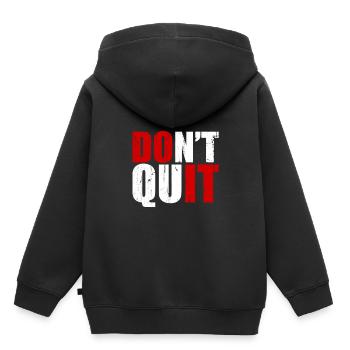Fitness - Sweat Premium à capuche enfant bio - noir - Dos - AI Model Kid Male (0cm)