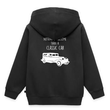 Voitures anciennes voitures anciennes - Sweat Premium à capuche enfant bio - noir - Dos - AI Model Kid Male (0cm)