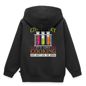 chemistry - Kids Premium Organic Hoodie - black - Back - AI Model Kid Male (0cm)