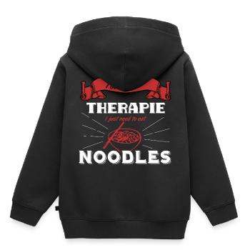 Noodles nouilles - Sweat Premium à capuche enfant bio - noir - Dos - AI Model Kid Male (0cm)