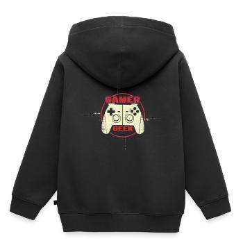 gamer - Kids Premium Organic Hoodie - black - Back - AI Model Kid Male (0cm)