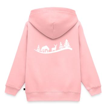 Winter - Kinder Premium Organic Hoodie - Rosa - Hinten - AI Model Kid Female (0cm)