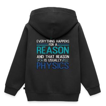 physicist - Kids Premium Organic Hoodie - black - Back - AI Model Kid Male (0cm)