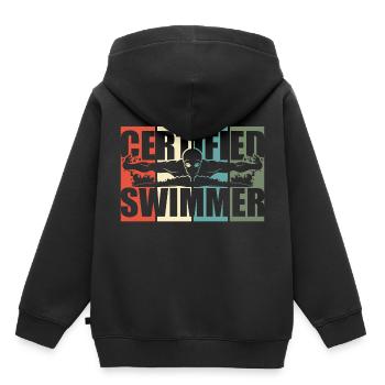 Maître nageur maître nageur passion - Sweat Premium à capuche enfant bio - noir - Dos - AI Model Kid Male (0cm)