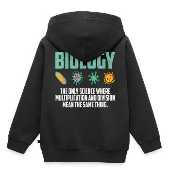 Biologie Zellen Biologe biologisch Wissenschaft - Kinder Premium Organic Hoodie - Schwarz - Hinten - AI Model Kid Male (0cm)