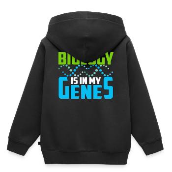 Biologie - Kinder Premium Organic Hoodie - Schwarz - Hinten - AI Model Kid Male (0cm)