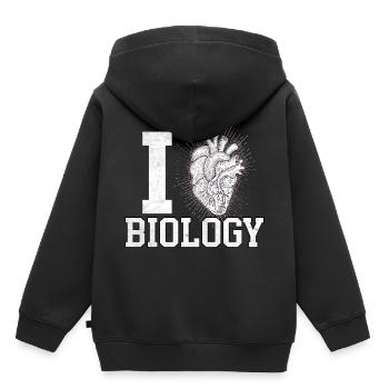 Biologe Lehrer - Kinder Premium Organic Hoodie - Schwarz - Hinten - AI Model Kid Male (0cm)