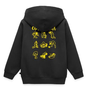 appareil photo - Sweat Premium à capuche enfant bio - noir - Dos - AI Model Kid Male (0cm)