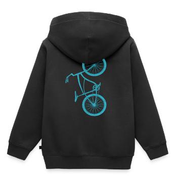 Vélo Vélo Vélo Courier Vélo Vélo - Sweat Premium à capuche enfant bio - noir - Dos - AI Model Kid Male (0cm)