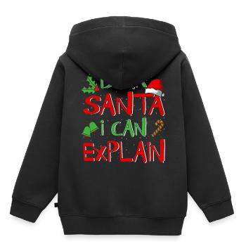 Christmas Santa Claus Christmas Present Xmas - Kids Premium Organic Hoodie - black - Back - AI Model Kid Male (0cm)