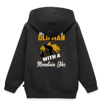 VTT VTT VTT - Sweat Premium à capuche enfant bio - noir - Dos - AI Model Kid Male (0cm)