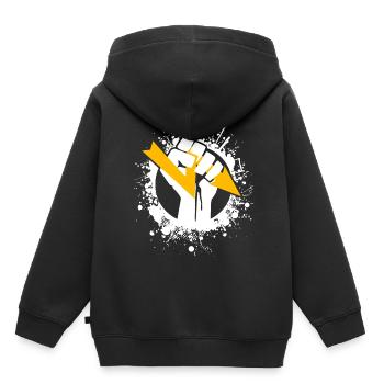 Électronique Électricien Électricité Foudre Électricité - Sweat Premium à capuche enfant bio - noir - Dos - AI Model Kid Male (0cm)