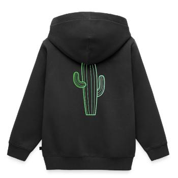 Kaktus - Kinder Premium Organic Hoodie - Schwarz - Hinten - AI Model Kid Male (0cm)