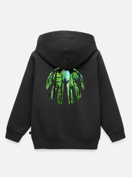 Wald - Kinder Premium Organic Hoodie - Schwarz