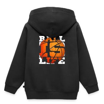 sportif - Sweat Premium à capuche enfant bio - noir - Dos - AI Model Kid Male (0cm)