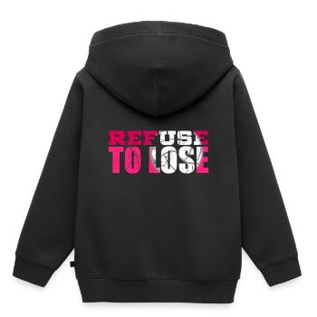 sportif - Sweat Premium à capuche enfant bio - noir - Dos - AI Model Kid Male (0cm)