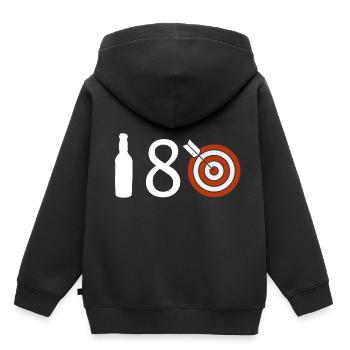 jeu de fléchettes - Sweat Premium à capuche enfant bio - noir - Dos - AI Model Kid Male (0cm)