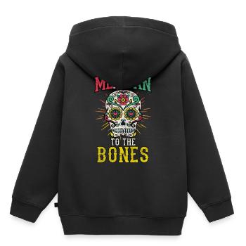 Mexiko Day of the Dead Totenkopf Mexikaner Mexico - Kinder Premium Organic Hoodie - Schwarz - Hinten - AI Model Kid Male (0cm)