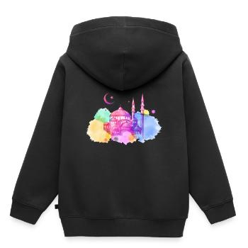 Ramadan Muslim Koran Glaube Moslem - Kinder Premium Organic Hoodie - Schwarz - Hinten - AI Model Kid Male (0cm)