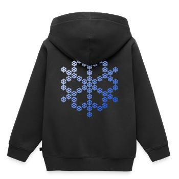 Flocon de neige de flocon de neige - Sweat Premium à capuche enfant bio - noir - Dos - AI Model Kid Male (0cm)