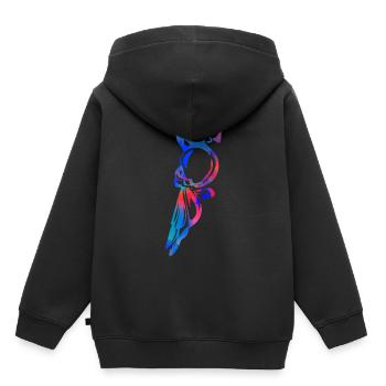 perroquet - Sweat Premium à capuche enfant bio - noir - Dos - AI Model Kid Male (0cm)