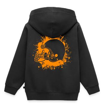 Football - Kinder Premium Organic Hoodie - Schwarz - Hinten - AI Model Kid Male (0cm)