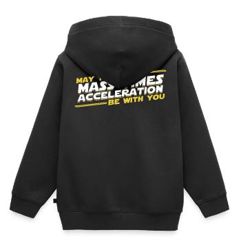 Masse mal Beschleunigung Nerd Geek Geschenk - Kinder Premium Organic Hoodie - Schwarz - Hinten - AI Model Kid Male (0cm)