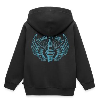 Tuner moto tuner voiture aile d'allumage - Sweat Premium à capuche enfant bio - noir - Dos - AI Model Kid Male (0cm)